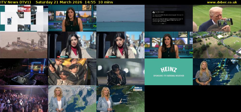 ITV News (ITV1) Saturday 21 March 2026 14:55 - 15:05