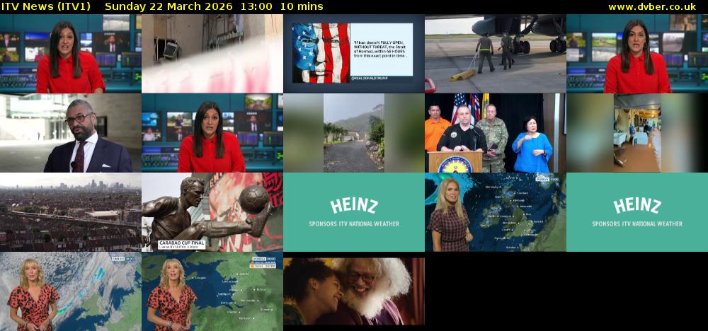 ITV News (ITV1) Sunday 22 March 2026 13:00 - 13:10