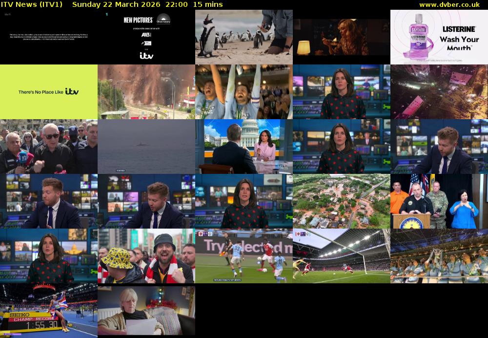 ITV News (ITV1) Sunday 22 March 2026 22:00 - 22:15