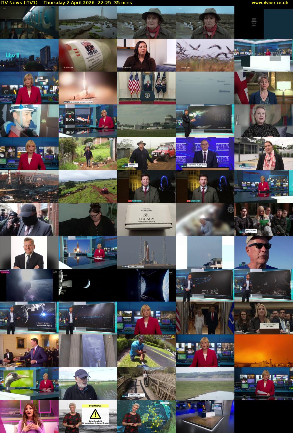 ITV News (ITV1) Thursday 2 April 2026 22:25 - 23:00