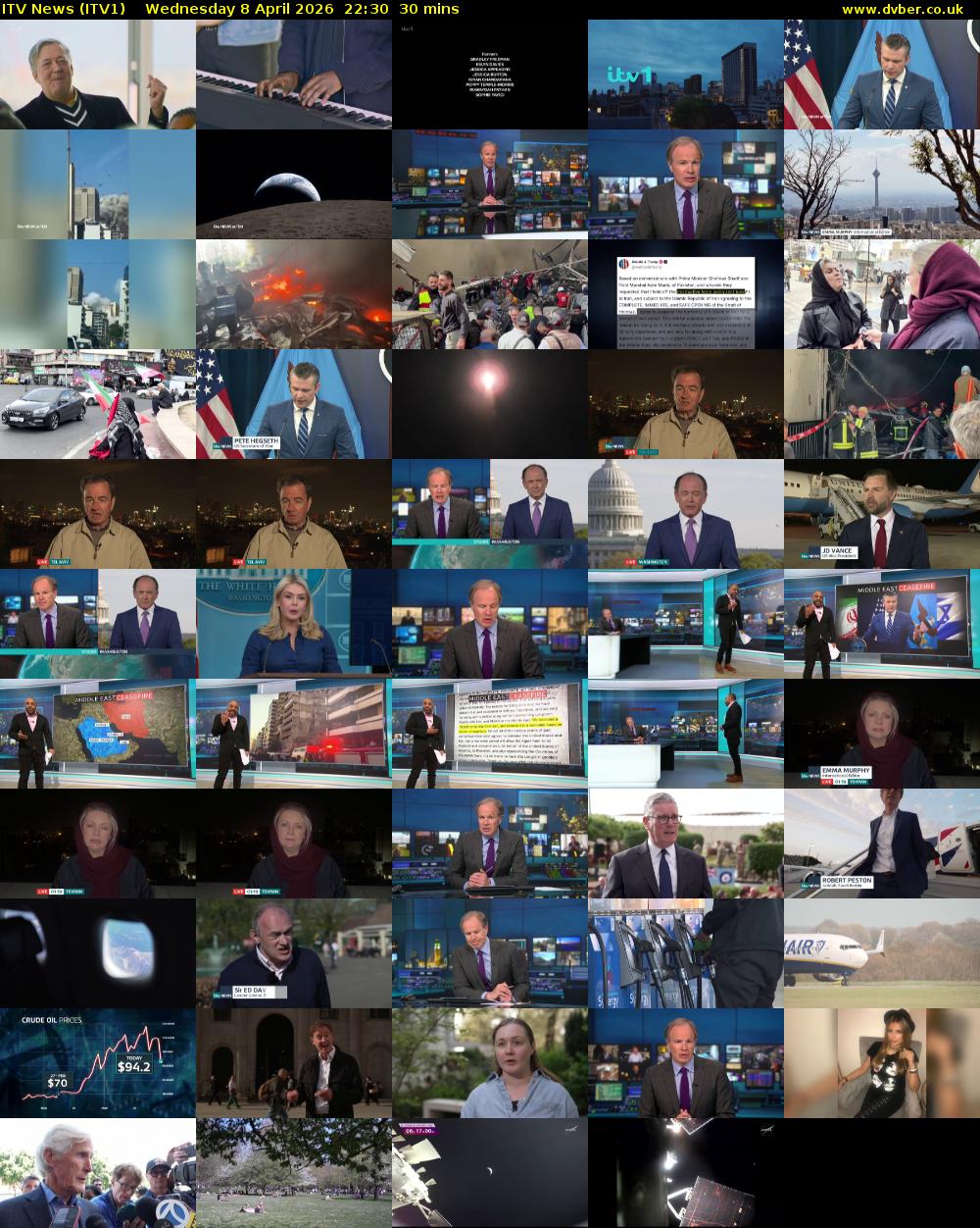 ITV News (ITV1) Wednesday 8 April 2026 22:30 - 23:00