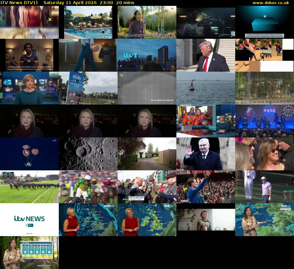 ITV News (ITV1) Saturday 11 April 2026 23:00 - 23:20