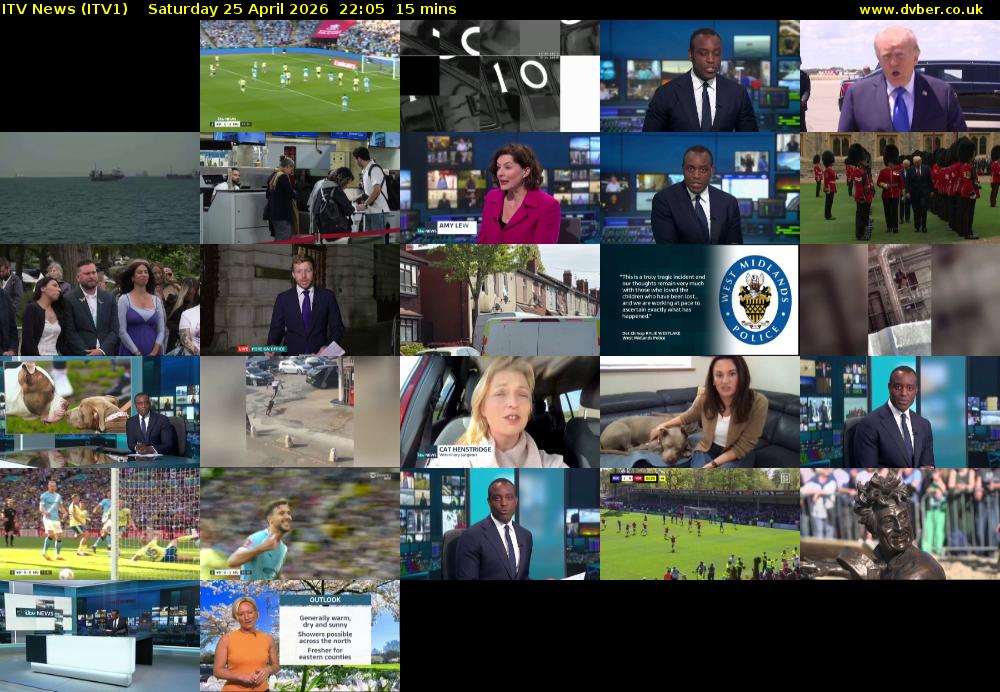 ITV News (ITV1) Saturday 25 April 2026 22:05 - 22:20