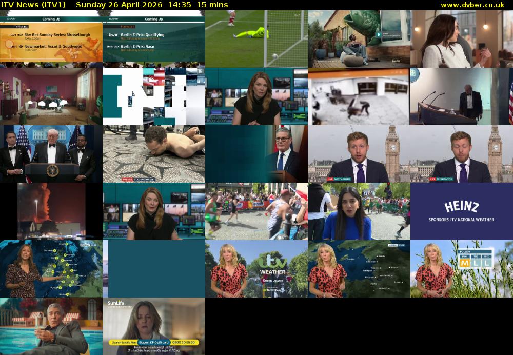 ITV News (ITV1) Sunday 26 April 2026 14:35 - 14:50