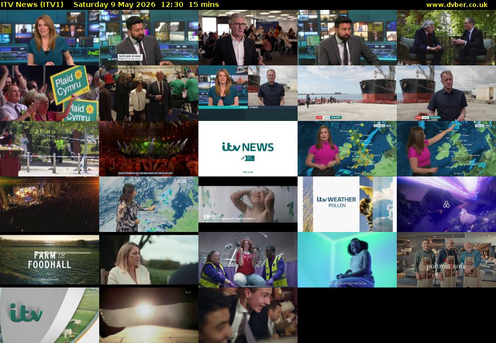 ITV News (ITV1) Saturday 9 May 2026 12:30 - 12:45