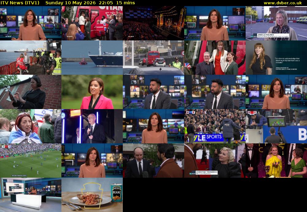 ITV News (ITV1) Sunday 10 May 2026 22:05 - 22:20