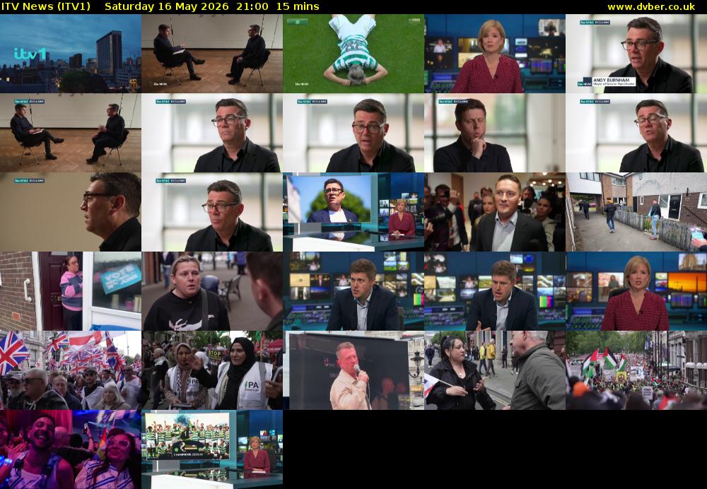 ITV News (ITV1) Saturday 16 May 2026 21:00 - 21:15