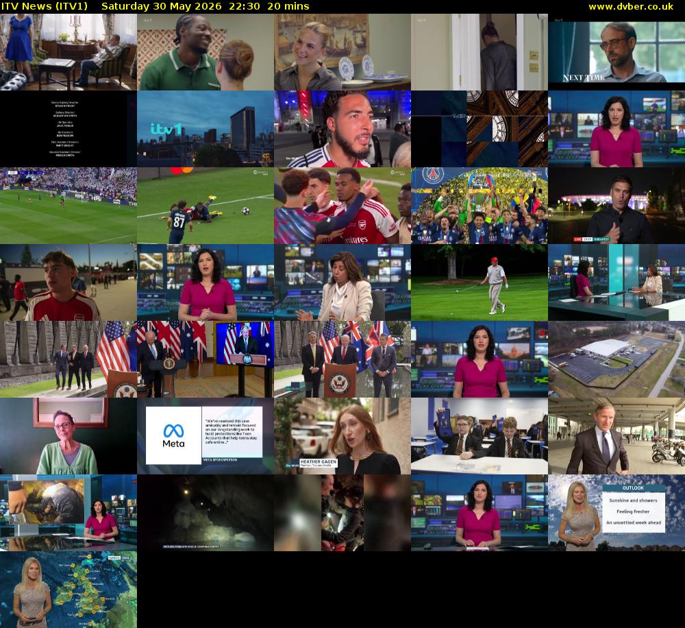 ITV News (ITV1) Saturday 30 May 2026 22:30 - 22:50