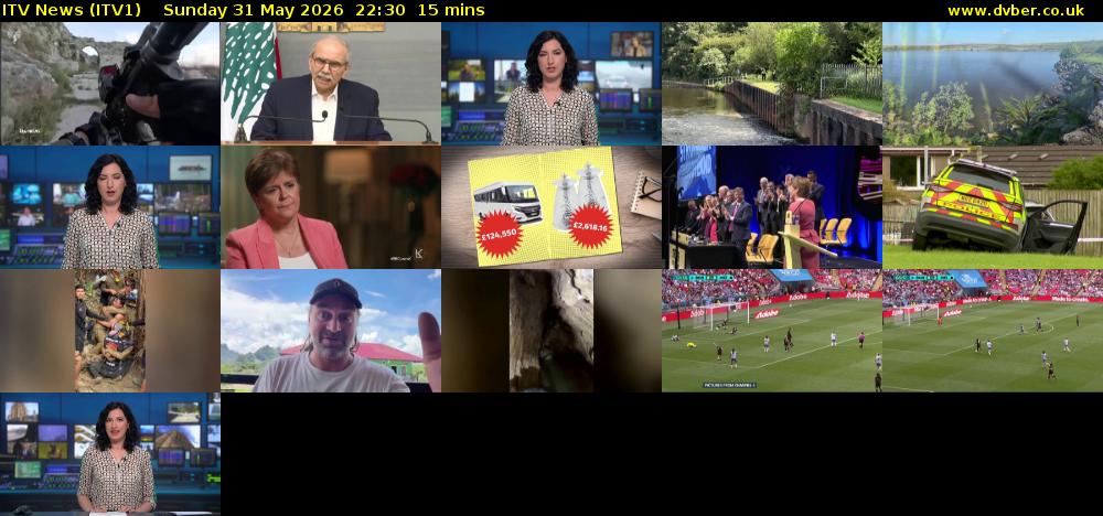 ITV News (ITV1) Sunday 31 May 2026 22:30 - 22:45