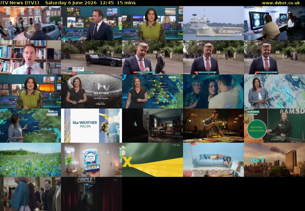 ITV News (ITV1) Saturday 6 June 2026 12:45 - 13:00