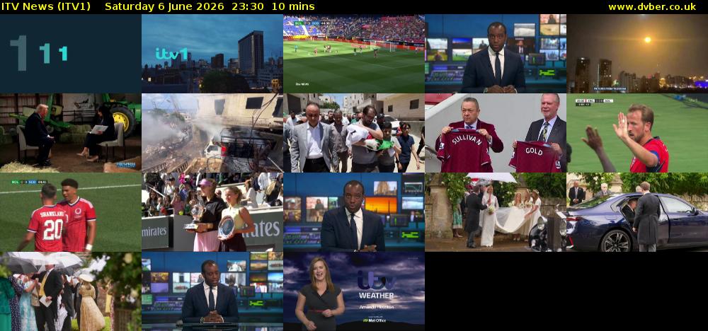 ITV News (ITV1) Saturday 6 June 2026 23:30 - 23:40