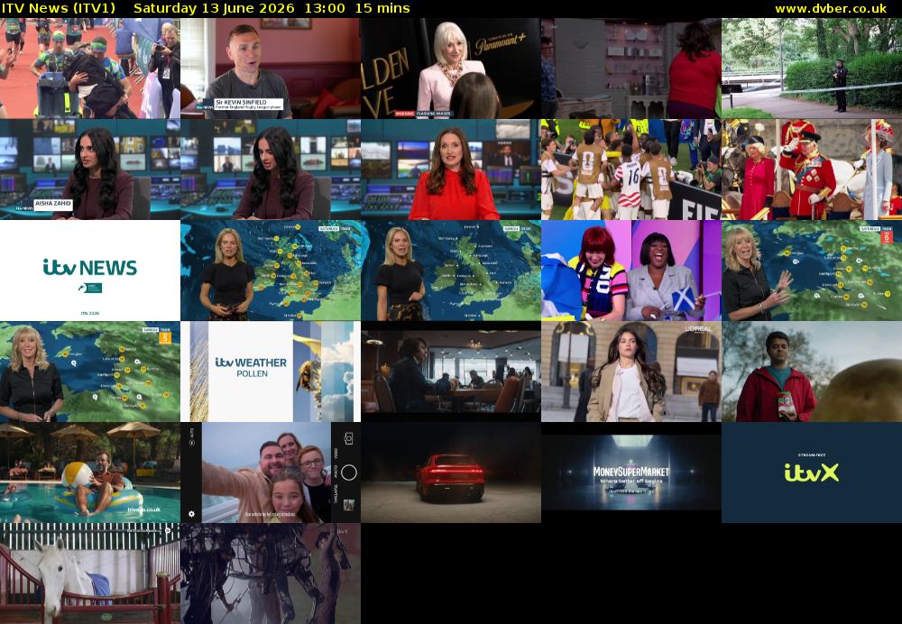 ITV News (ITV1) Saturday 13 June 2026 13:00 - 13:15