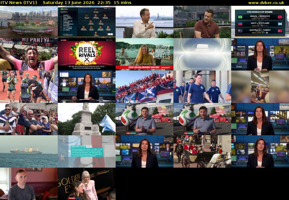 ITV News (ITV1) Saturday 13 June 2026 22:35 - 22:50