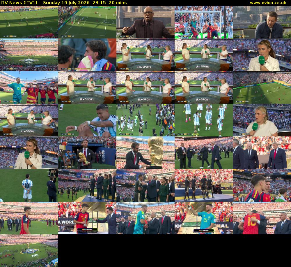 ITV News (ITV1) Sunday 19 July 2026 23:15 - 23:35