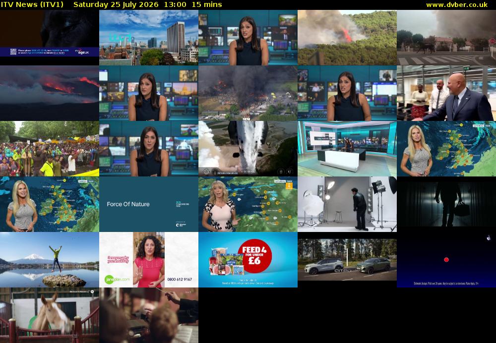 ITV News (ITV1) Saturday 25 July 2026 13:00 - 13:15