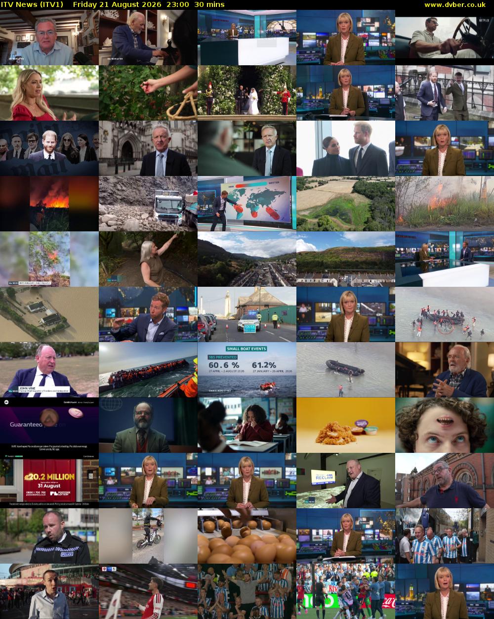 ITV News (ITV1) Friday 21 August 2026 23:00 - 23:30