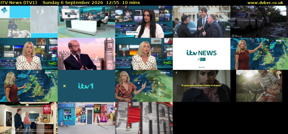 ITV News (ITV1) Sunday 6 September 2026 12:55 - 13:05