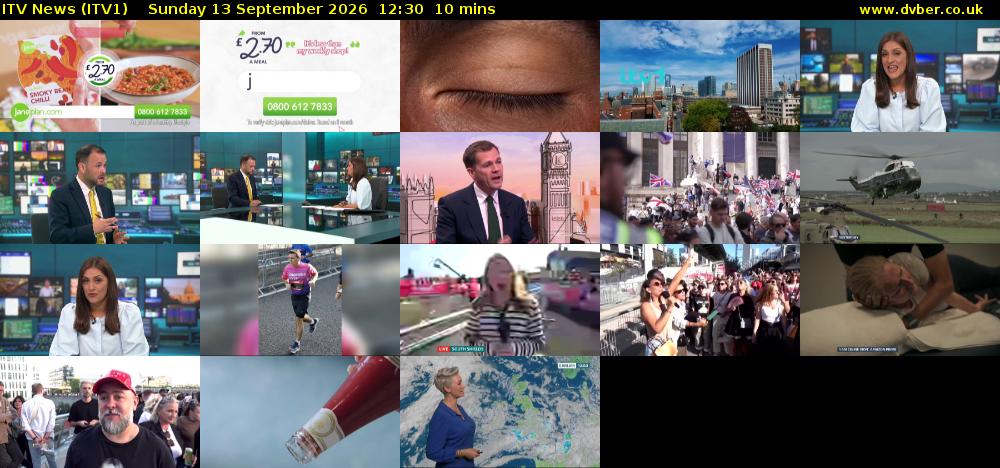 ITV News (ITV1) Sunday 13 September 2026 12:30 - 12:40