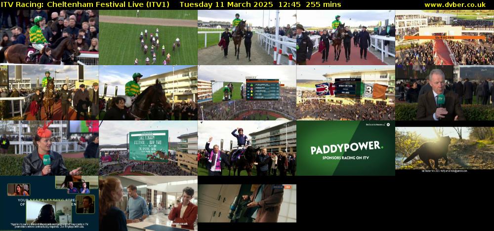 ITV Racing: Cheltenham Festival Live (ITV1) Tuesday 11 March 2025 12:45 - 17:00