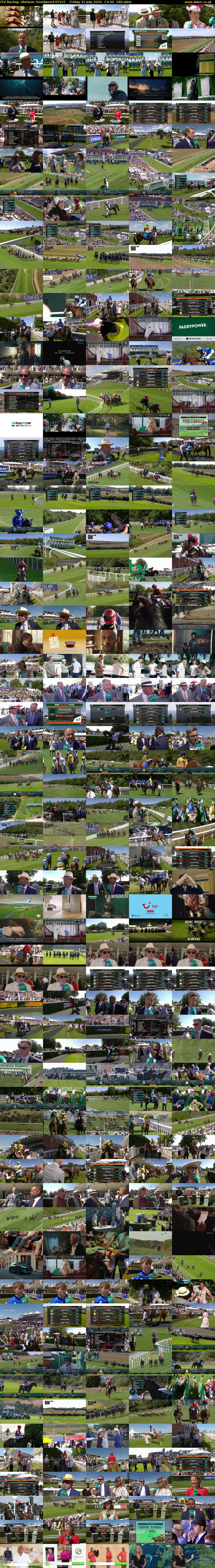 ITV Racing: Glorious Goodwood (ITV1) Friday 31 July 2026 13:30 - 16:30