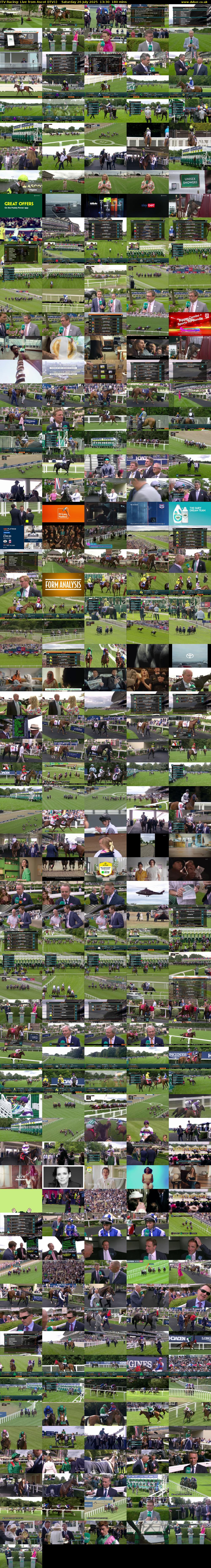 ITV Racing: Live from Ascot (ITV1) Saturday 26 July 2025 13:30 - 16:30