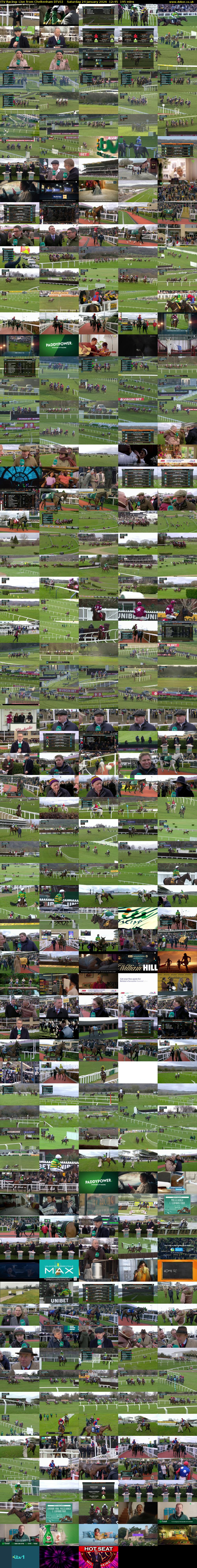 ITV Racing: Live from Cheltenham (ITV1) Saturday 24 January 2026 12:45 - 16:00
