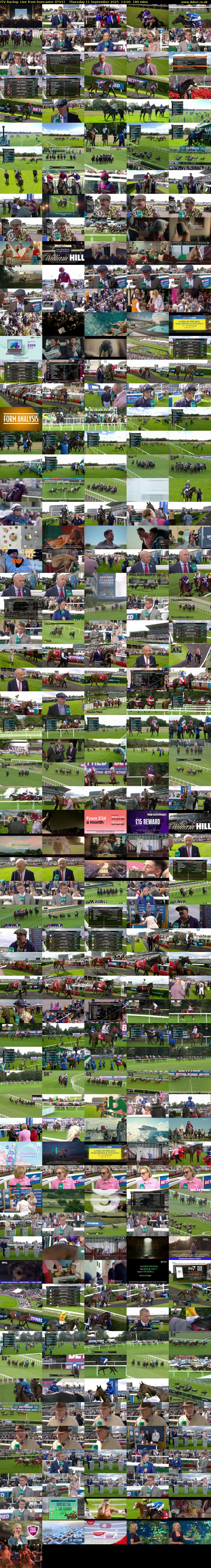 ITV Racing: Live from Doncaster (ITV1) Thursday 11 September 2025 13:00 - 16:00