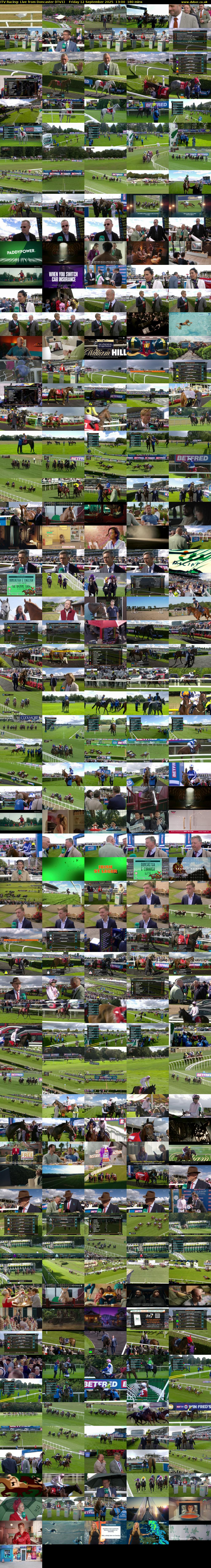 ITV Racing: Live from Doncaster (ITV1) Friday 12 September 2025 13:00 - 16:00