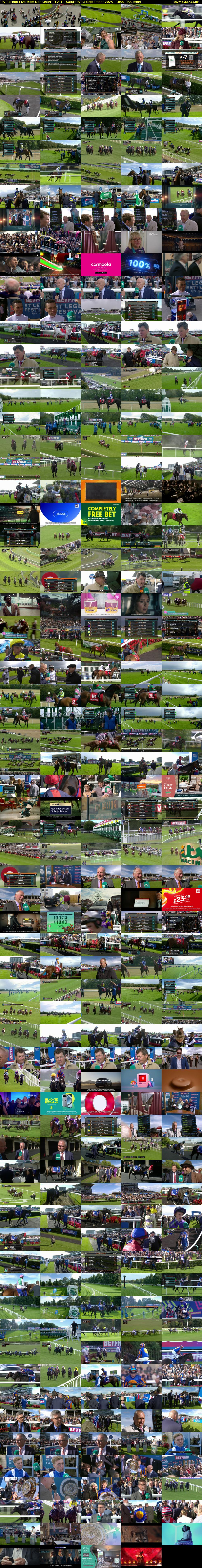 ITV Racing: Live from Doncaster (ITV1) Saturday 13 September 2025 13:00 - 16:10