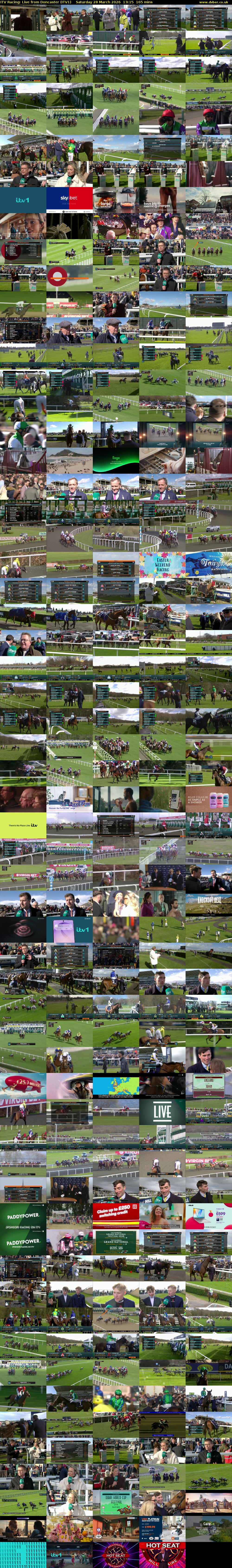 ITV Racing: Live from Doncaster (ITV1) Saturday 28 March 2026 13:15 - 16:00