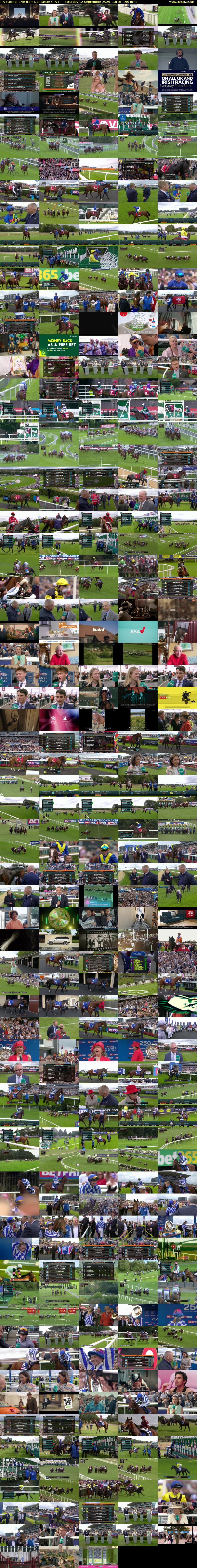 ITV Racing: Live from Doncaster (ITV1) Saturday 12 September 2026 13:15 - 16:30