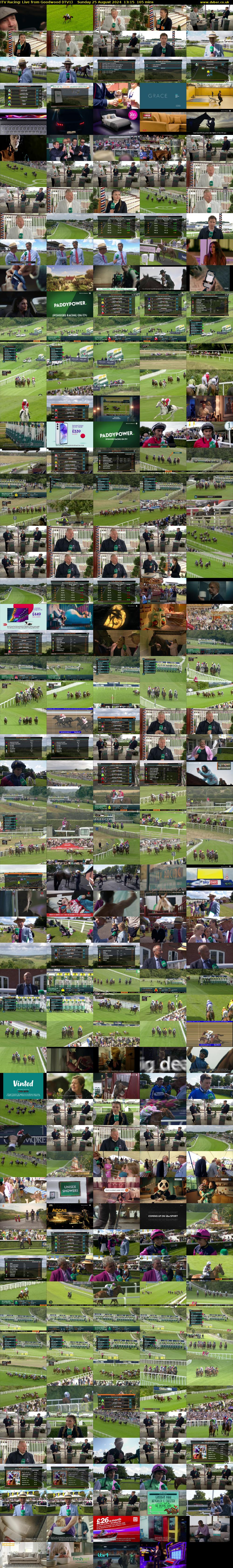 ITV Racing: Live from Goodwood (ITV1) Sunday 25 August 2024 13:15 - 16:00