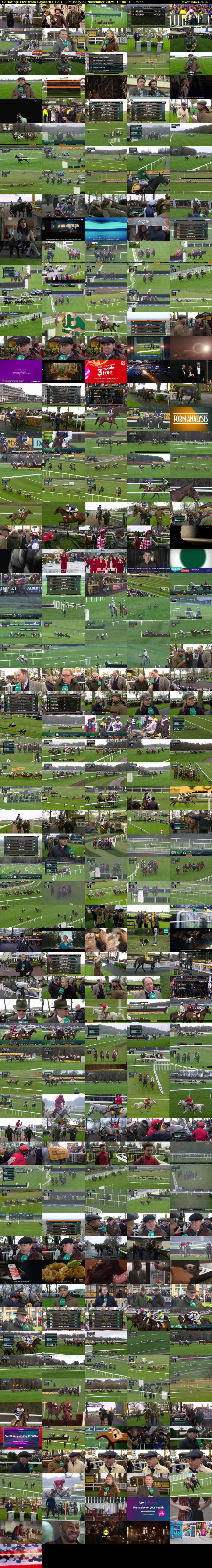 ITV Racing: Live from Haydock (ITV1) Saturday 22 November 2025 13:00 - 16:00
