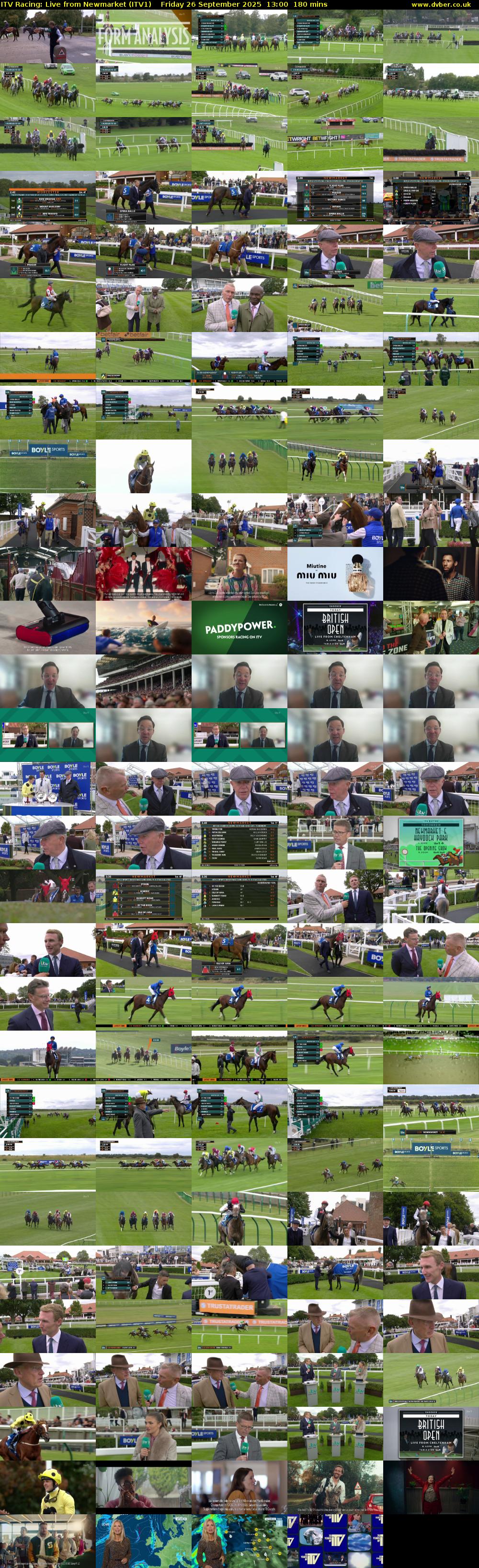 ITV Racing: Live from Newmarket (ITV1) Friday 26 September 2025 13:00 - 16:00