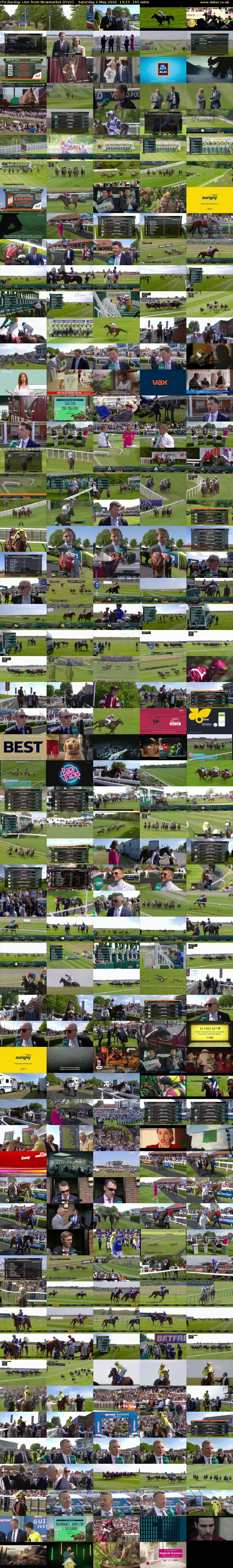 ITV Racing: Live from Newmarket (ITV1) Saturday 2 May 2026 13:15 - 16:00