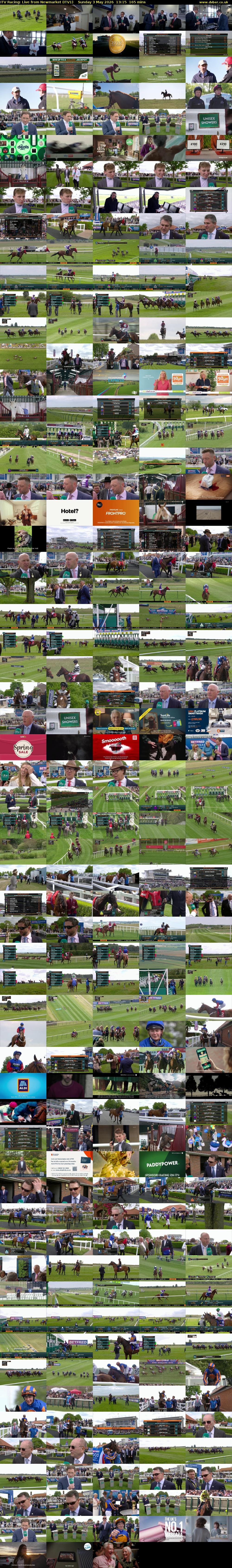 ITV Racing: Live from Newmarket (ITV1) Sunday 3 May 2026 13:15 - 16:00