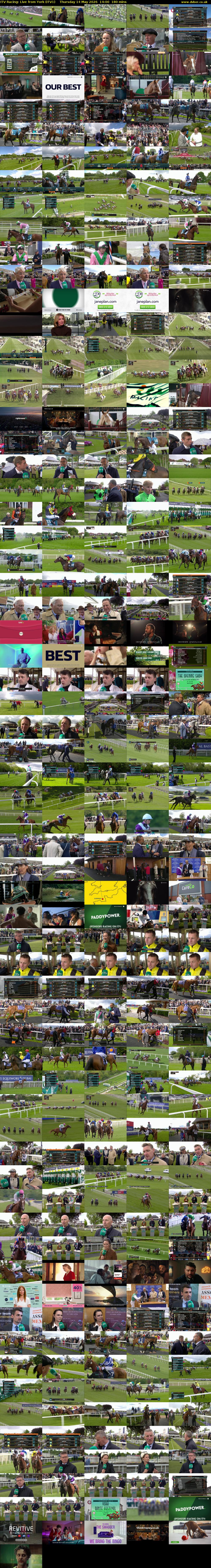 ITV Racing: Live from York (ITV1) Thursday 14 May 2026 14:00 - 17:00