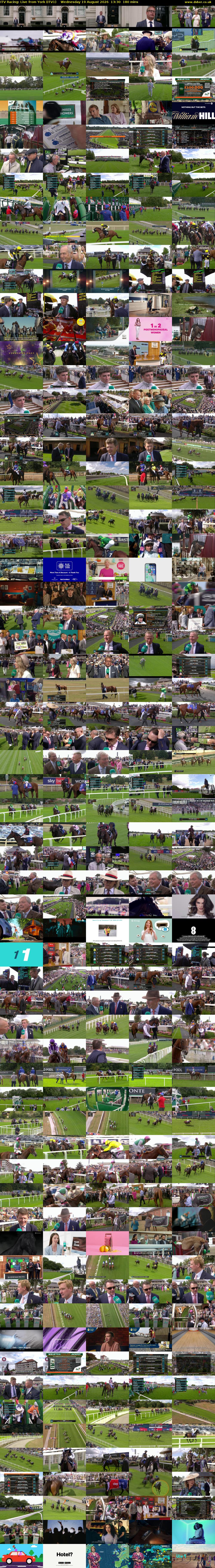 ITV Racing: Live from York (ITV1) Wednesday 19 August 2026 13:30 - 16:30