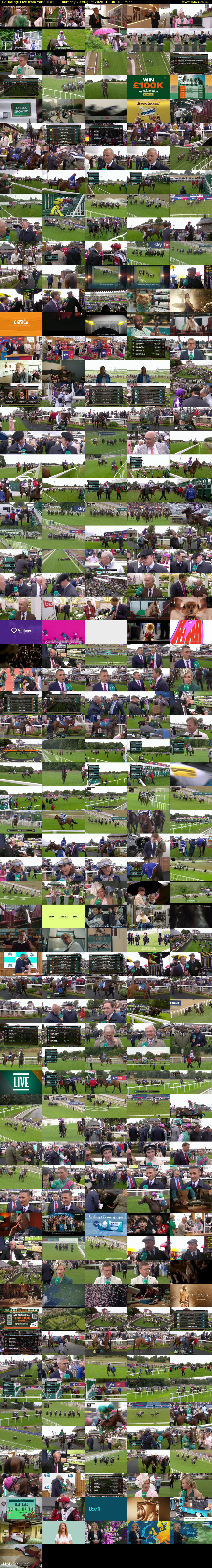 ITV Racing: Live from York (ITV1) Thursday 20 August 2026 13:30 - 16:30