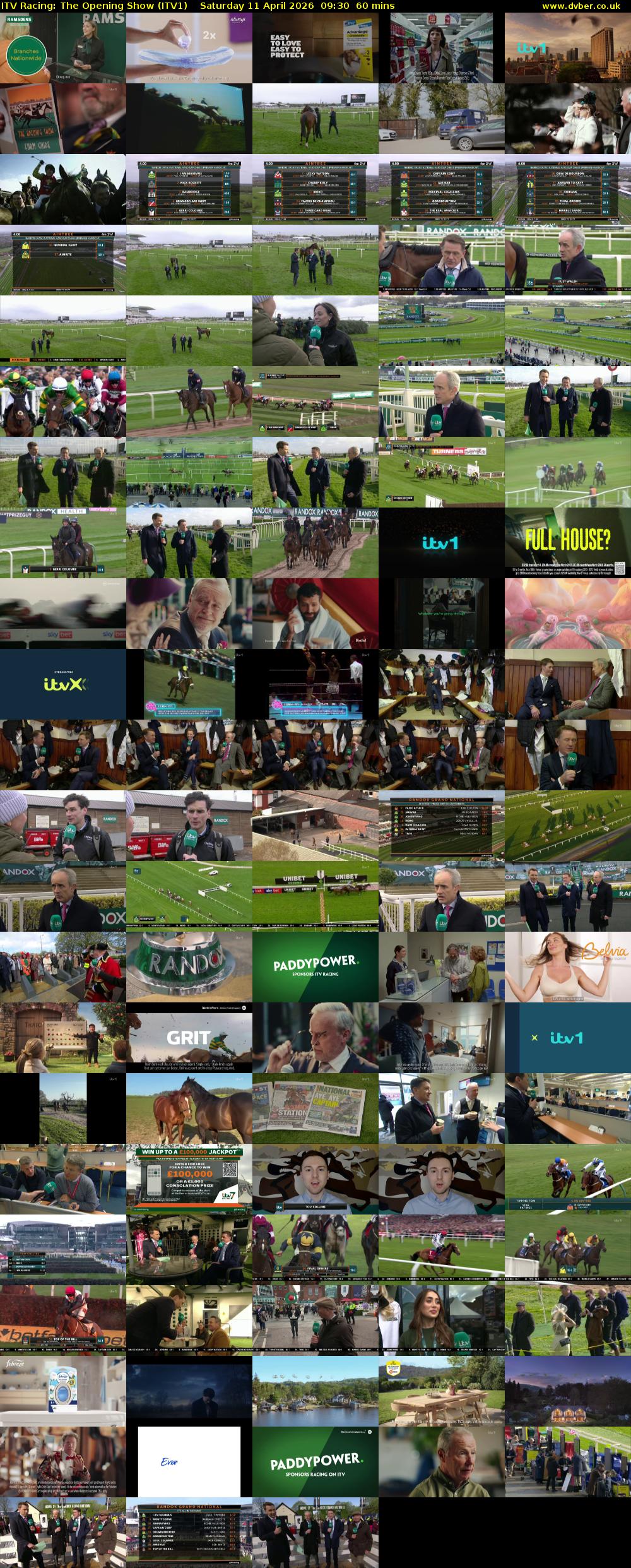 ITV Racing: The Opening Show (ITV1) Saturday 11 April 2026 09:30 - 10:30