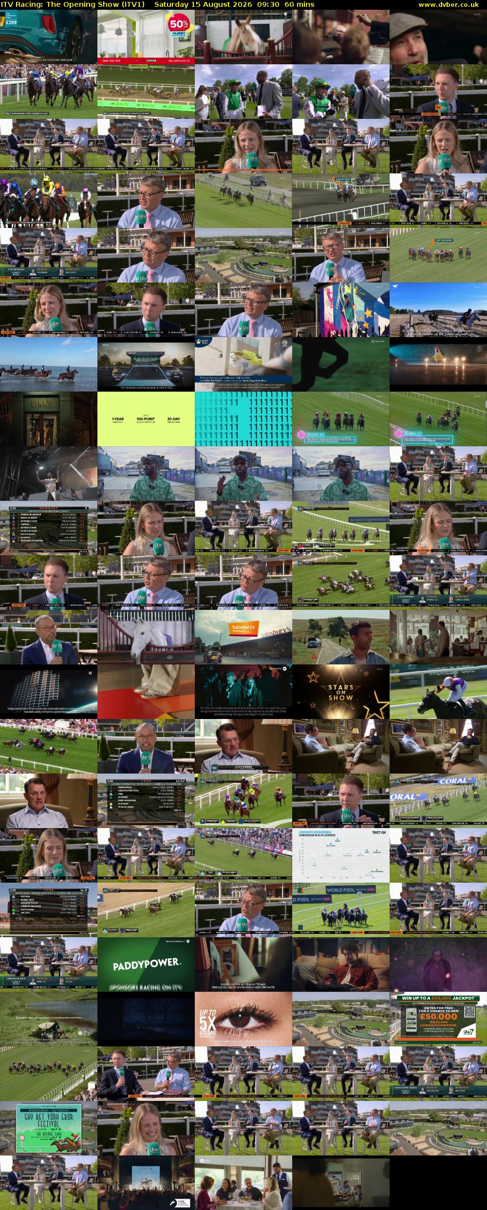 ITV Racing: The Opening Show (ITV1) Saturday 15 August 2026 09:30 - 10:30