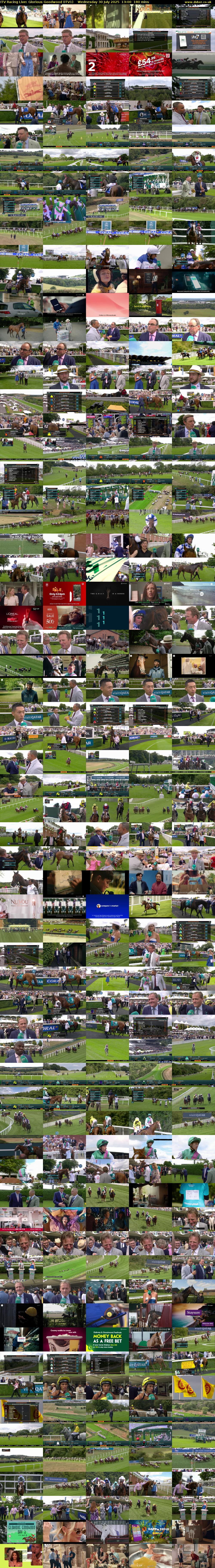 ITV Racing Live: Glorious Goodwood (ITV1) Wednesday 30 July 2025 13:00 - 16:00