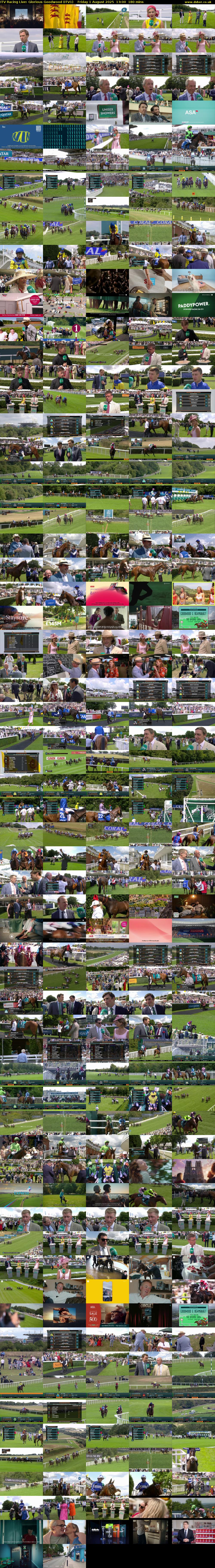ITV Racing Live: Glorious Goodwood (ITV1) Friday 1 August 2025 13:00 - 16:00