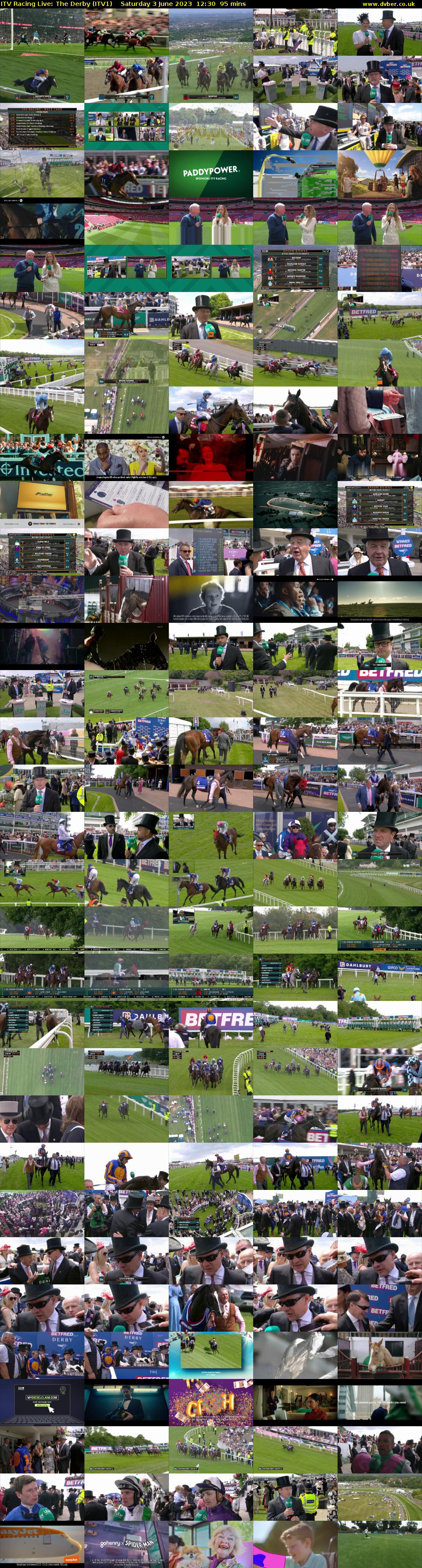 ITV Racing Live: The Derby (ITV1) Saturday 3 June 2023 12:30 - 14:05