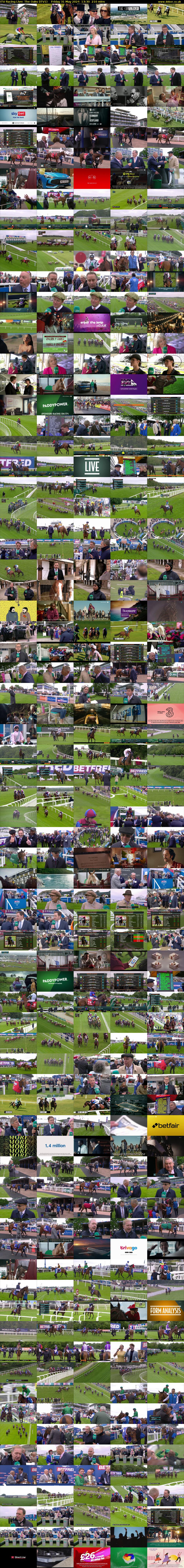 ITV Racing Live: The Oaks (ITV1) Friday 31 May 2024 13:30 - 17:00
