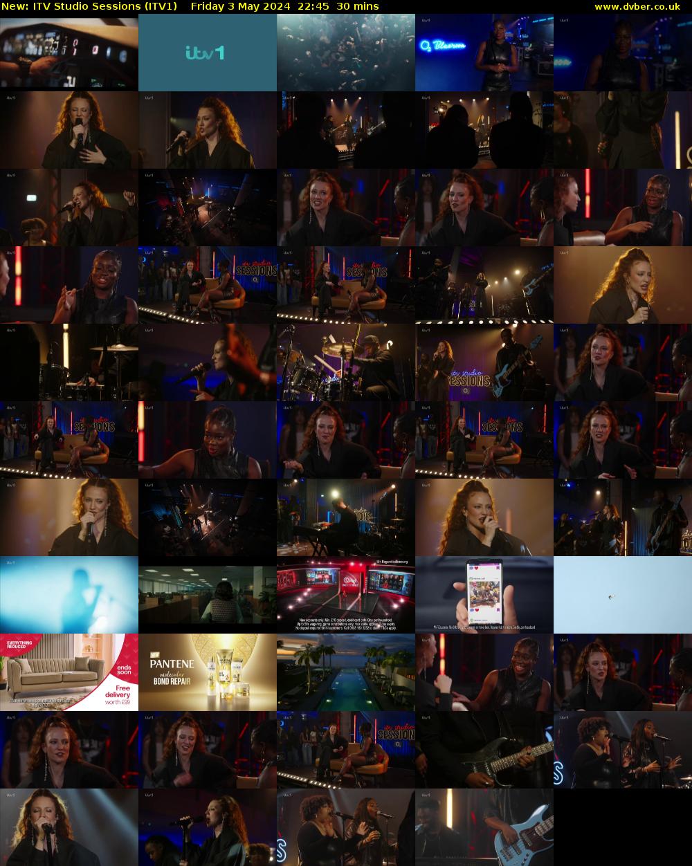 ITV Studio Sessions (ITV1) Friday 3 May 2024 22:45 - 23:15