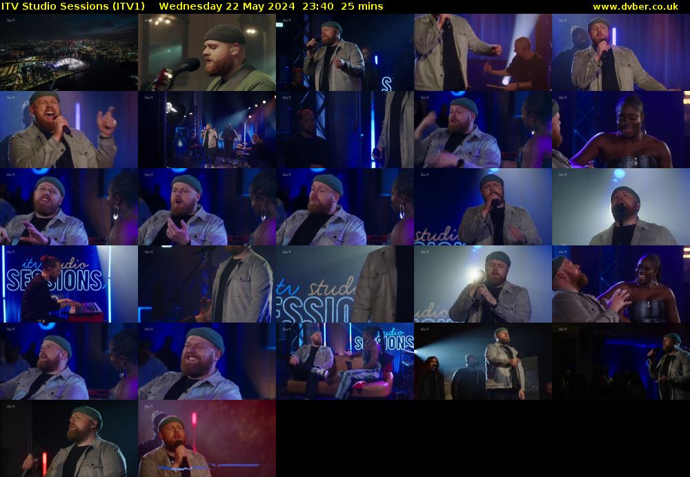 ITV Studio Sessions (ITV1) Wednesday 22 May 2024 23:40 - 00:05