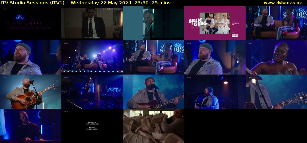 ITV Studio Sessions (ITV1) Wednesday 22 May 2024 23:50 - 00:15