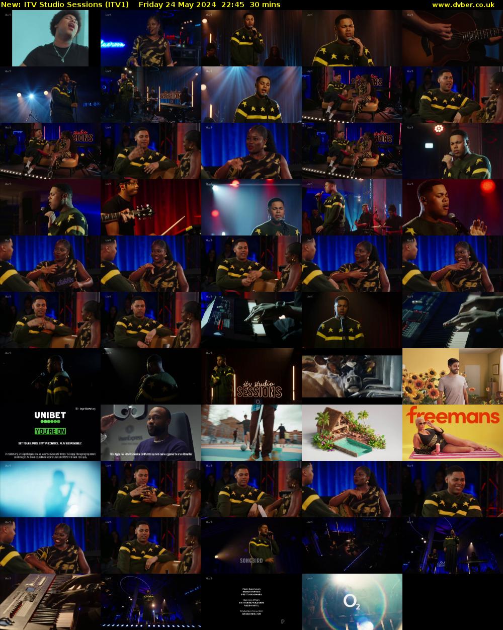 ITV Studio Sessions (ITV1) Friday 24 May 2024 22:45 - 23:15