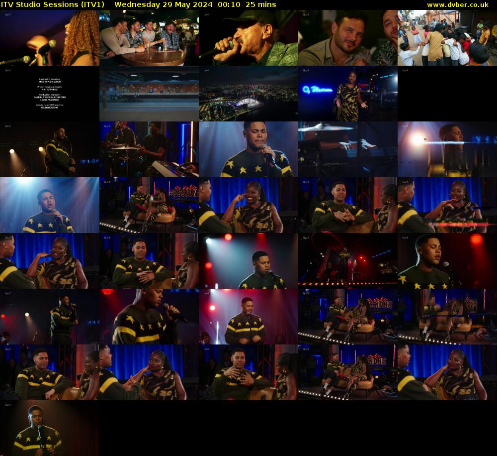ITV Studio Sessions (ITV1) Wednesday 29 May 2024 00:10 - 00:35